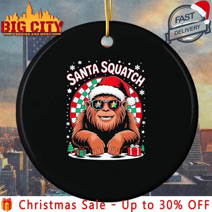 Santa Squatch Bigfoot Santa Christmas 2025 shirt