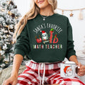 Santa's Favorite Math Teacher Sweatshirt, Sleighing Math Problems Shirt, Very Merry Teacher T-shirt, Math Lover Gift,...