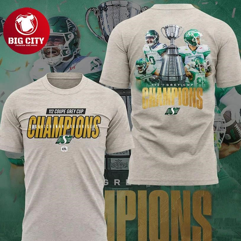 Saskatchewan Roughriders Grey Cup Champions 2025 Limited Two Sided Shirt
