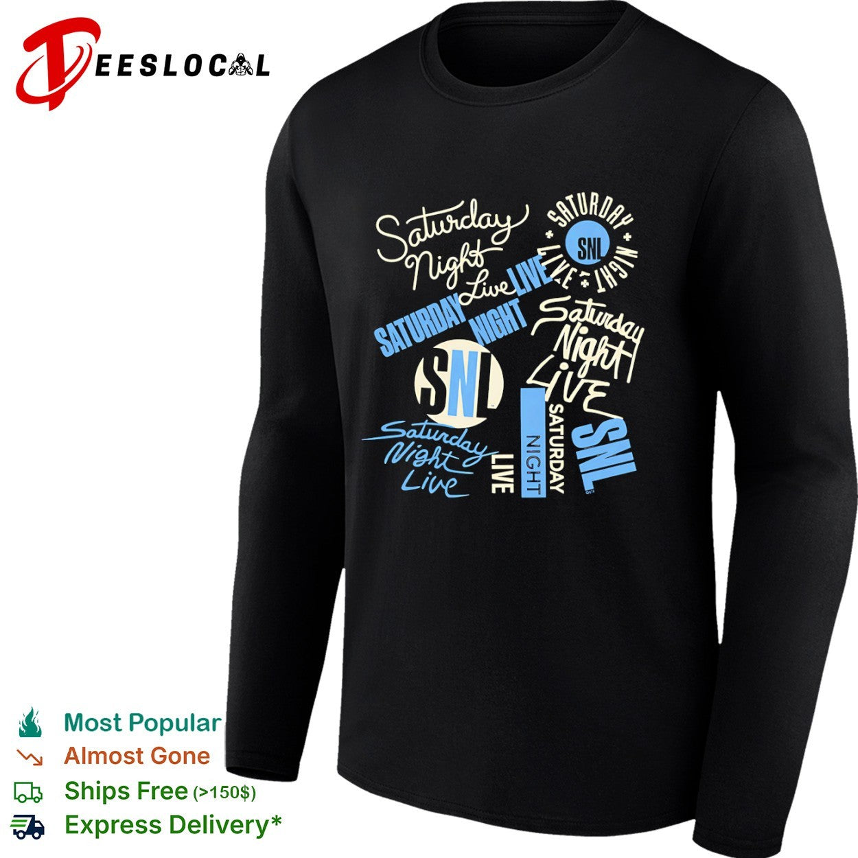 Saturday Night Live collage logo text emblem branding official television show shirt