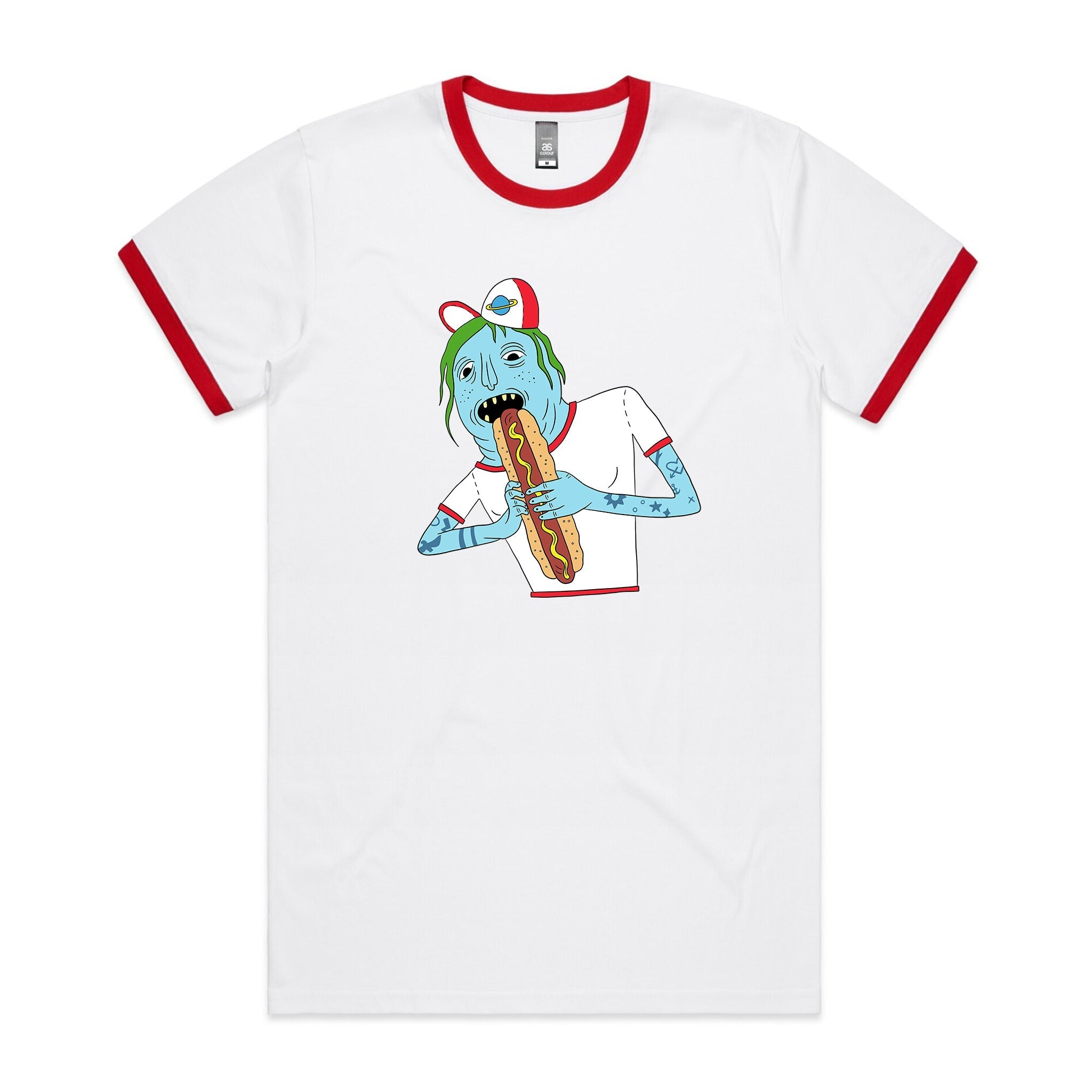 Saturn Devouring His Hot Dog Tee Hoodie, Sweatshirt | CiraTrend.com (Image 1)