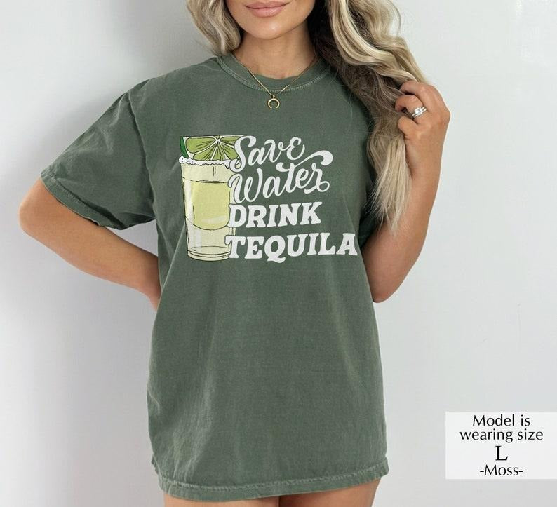 Save Water Drink Tequila Shirt, Tequila Graphic Tee, Shirt, Drink Tequila T-Shirt, Funny Drinking Tee, Alcohol T-Shirt...
