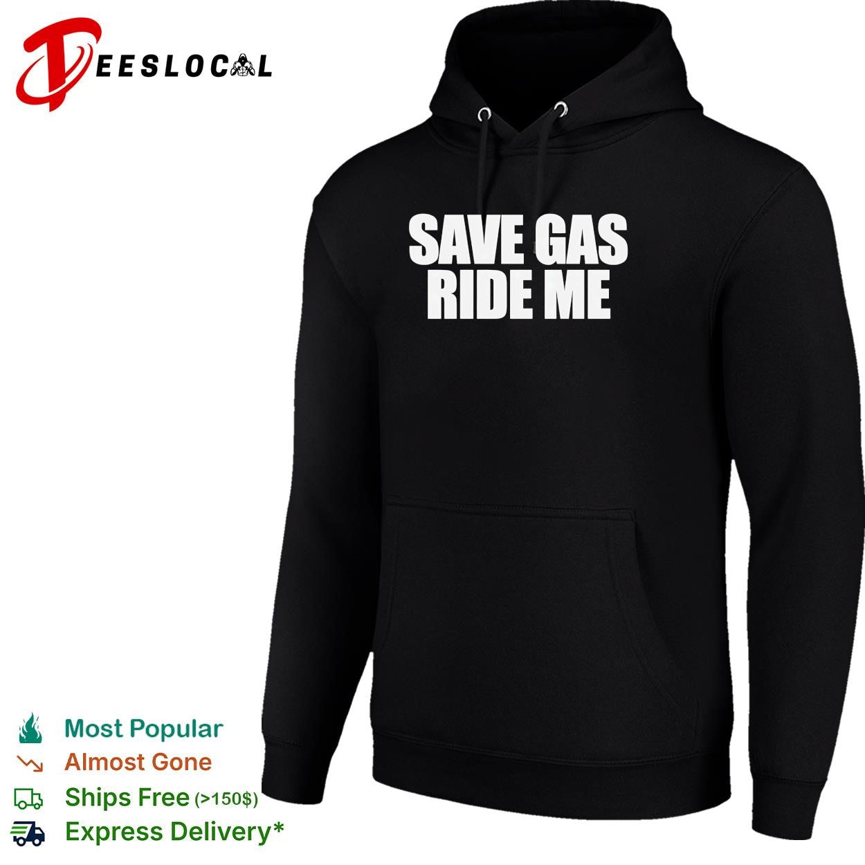 Save gas ride me typography basic shirt