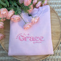 Saved by Grace Embroidered Sweatshirt, Faith Based Apparel Gift T-Shirts, Hoodie | CiraTrend.com