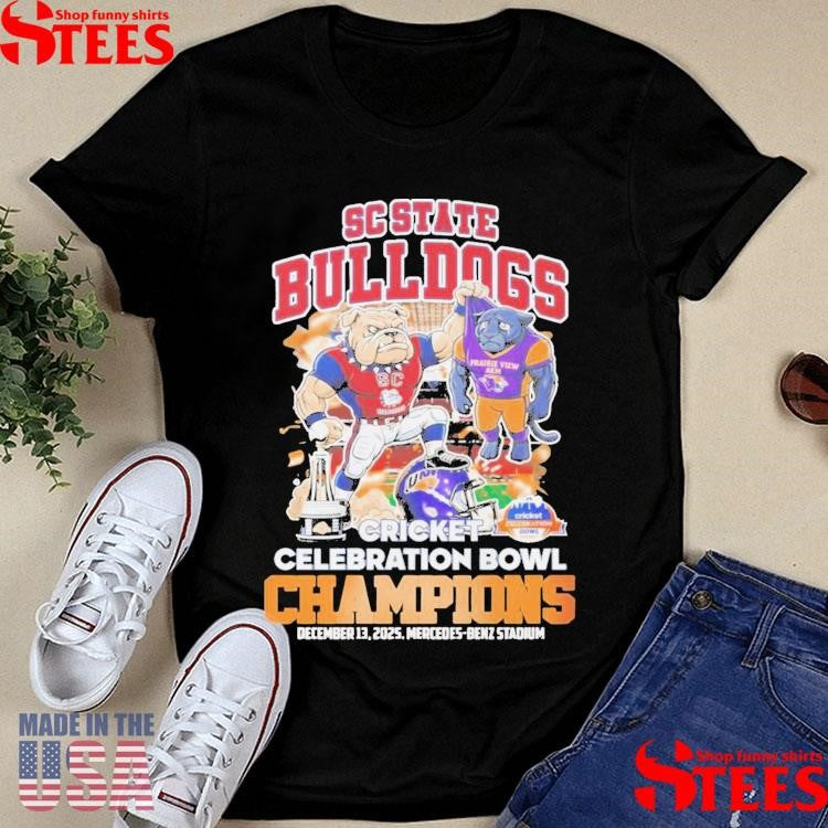 Sc State Bulldogs 2025 Cricket Celebration Bowl Champions Mascot Shirt