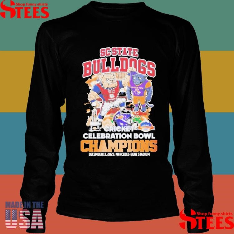Sc State Bulldogs 2025 Cricket Celebration Bowl Champions Mascot Shirt