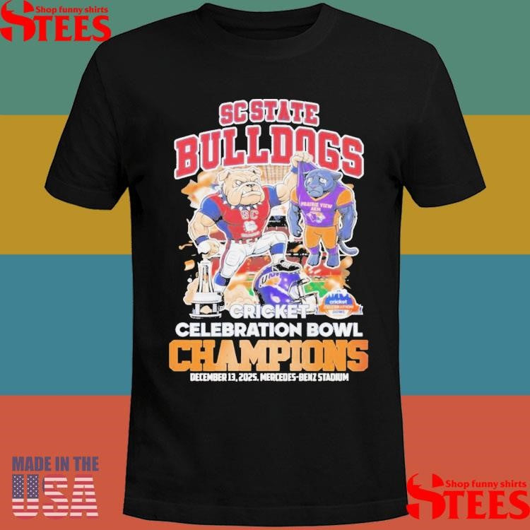 Sc State Bulldogs 2025 Cricket Celebration Bowl Champions Mascot Shirt