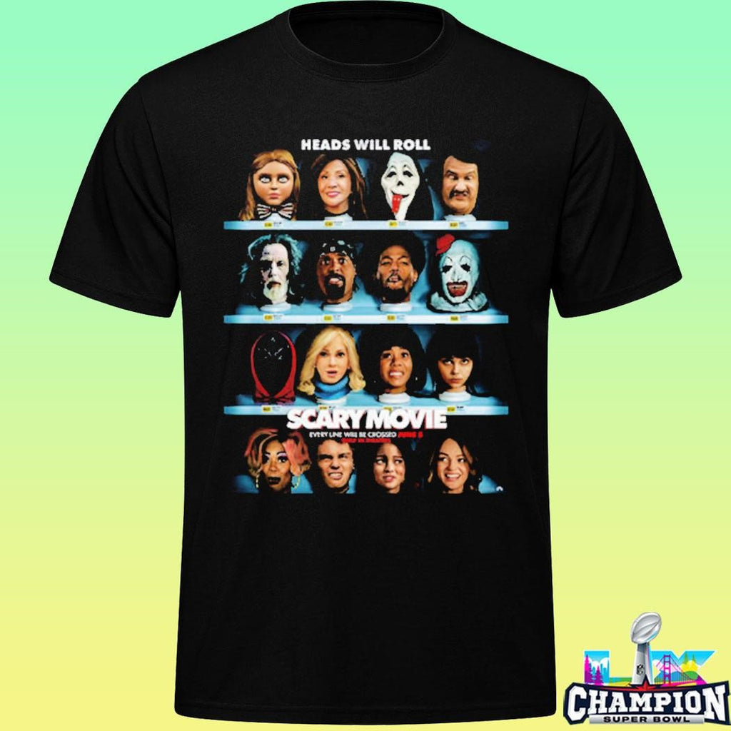 Scary Movie 6 Head With Roll In Theaters On June 5 2026 Shirt