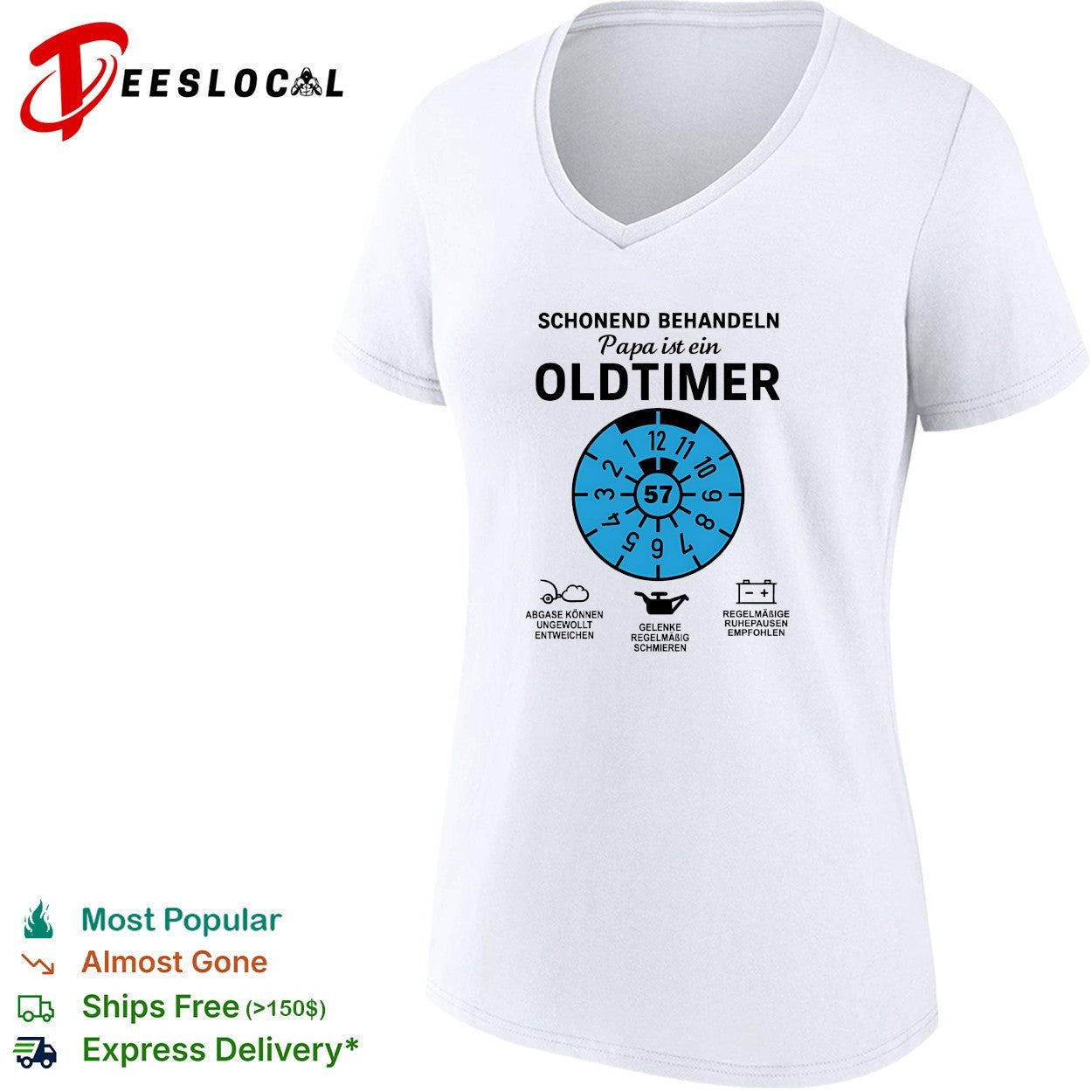Schonend behandeln Papa ist ein Oldtimer shirt