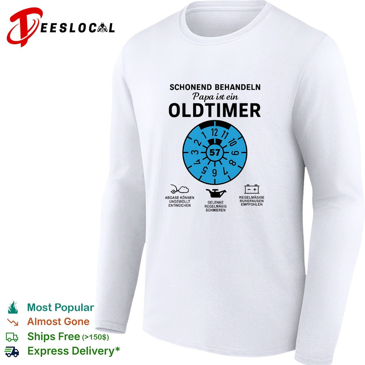 Schonend behandeln Papa ist ein Oldtimer shirt