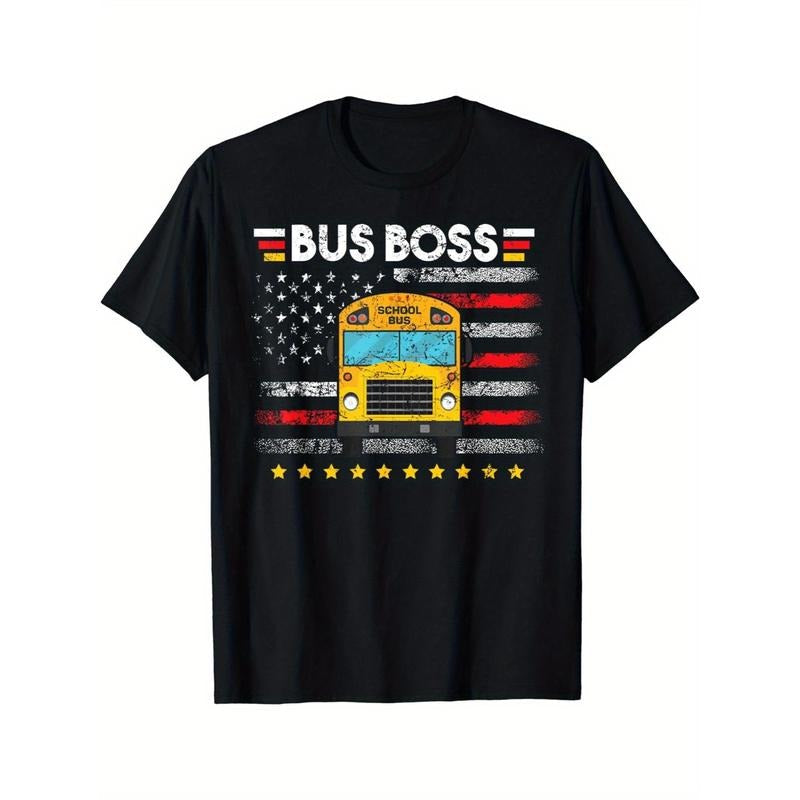 School Bus Driver Clothing School Bus Boss - School Bus Driver T-shirt Made in USA Hoodie, Sweatshirt | CiraTrend.com