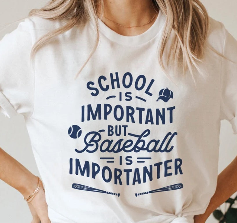 School Is Important But Baseball Is Importanter Shirt