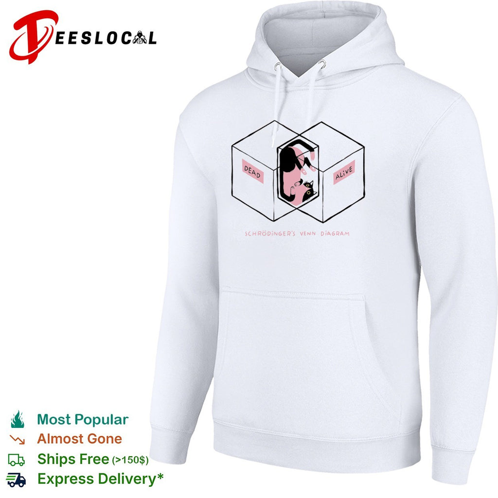Schrodinger cat diagram venn dead alive shirt