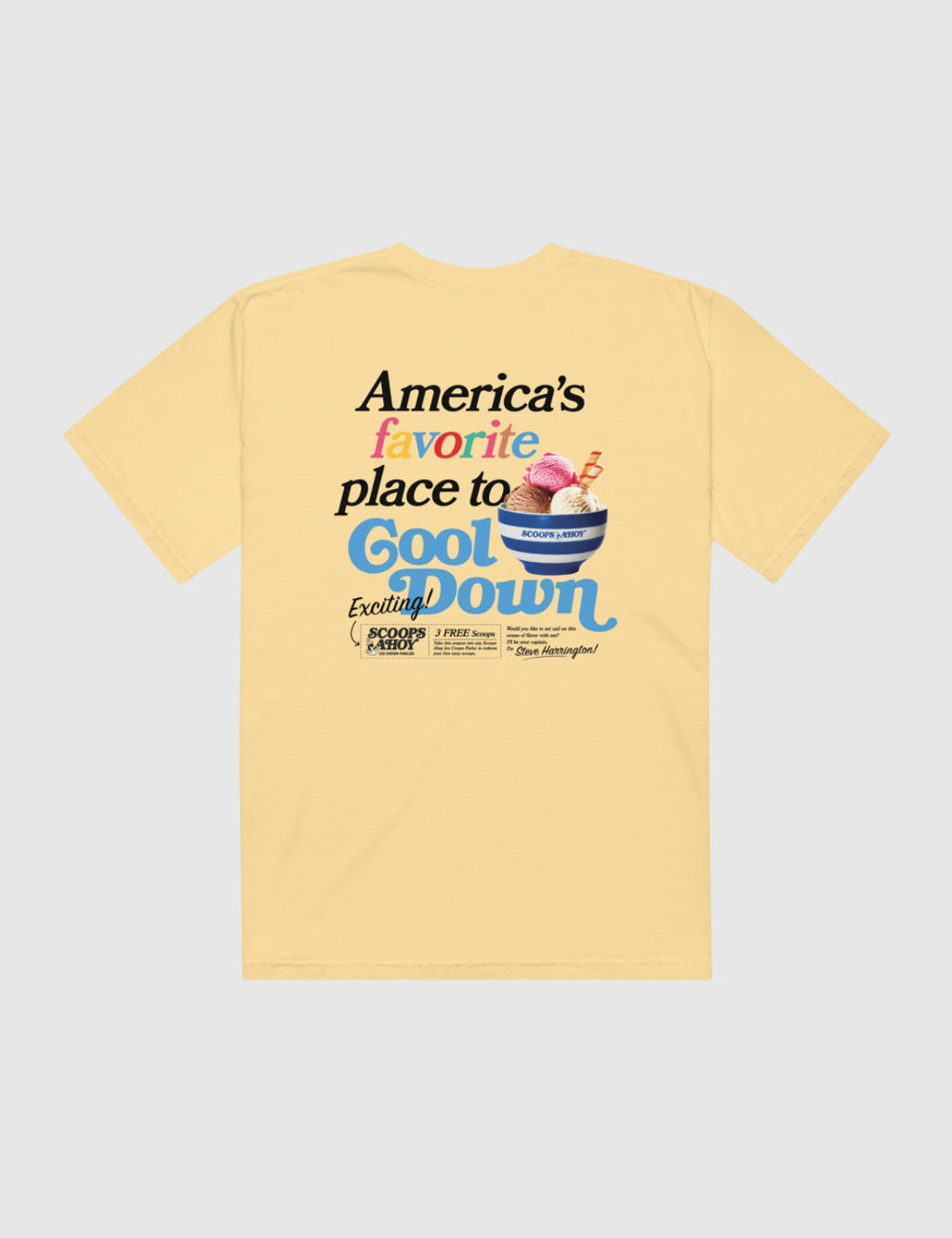 Scoops Ahoy MenÃ¢â‚¬â„¢s Cool Down T-Shirt [Yellow] Hoodie, Sweatshirt | CiraTrend.com (Image 1)