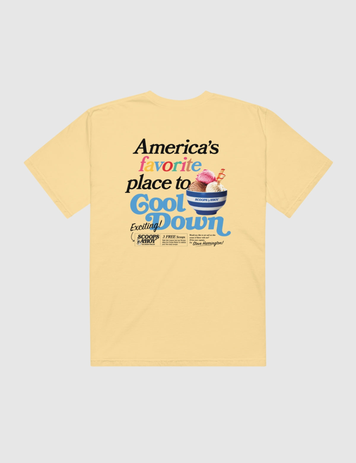 Scoops Ahoy MenÃ¢â‚¬â„¢s Cool Down T-Shirt [Yellow] Hoodie, Sweatshirt | CiraTrend.com (Image 1)