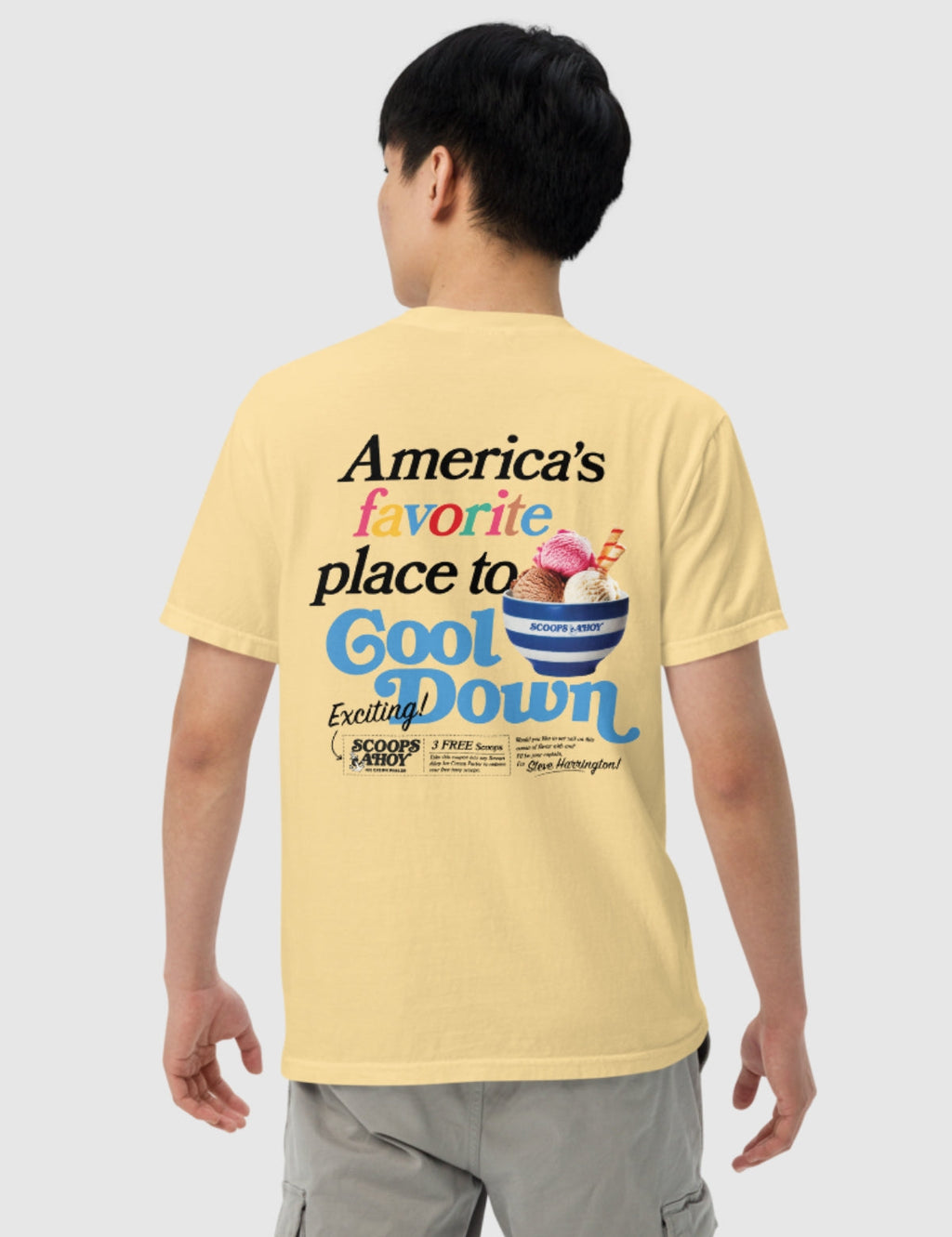 Scoops Ahoy MenÃ¢â‚¬â„¢s Cool Down T-Shirt [Yellow] Hoodie, Sweatshirt | CiraTrend.com (Image 2)