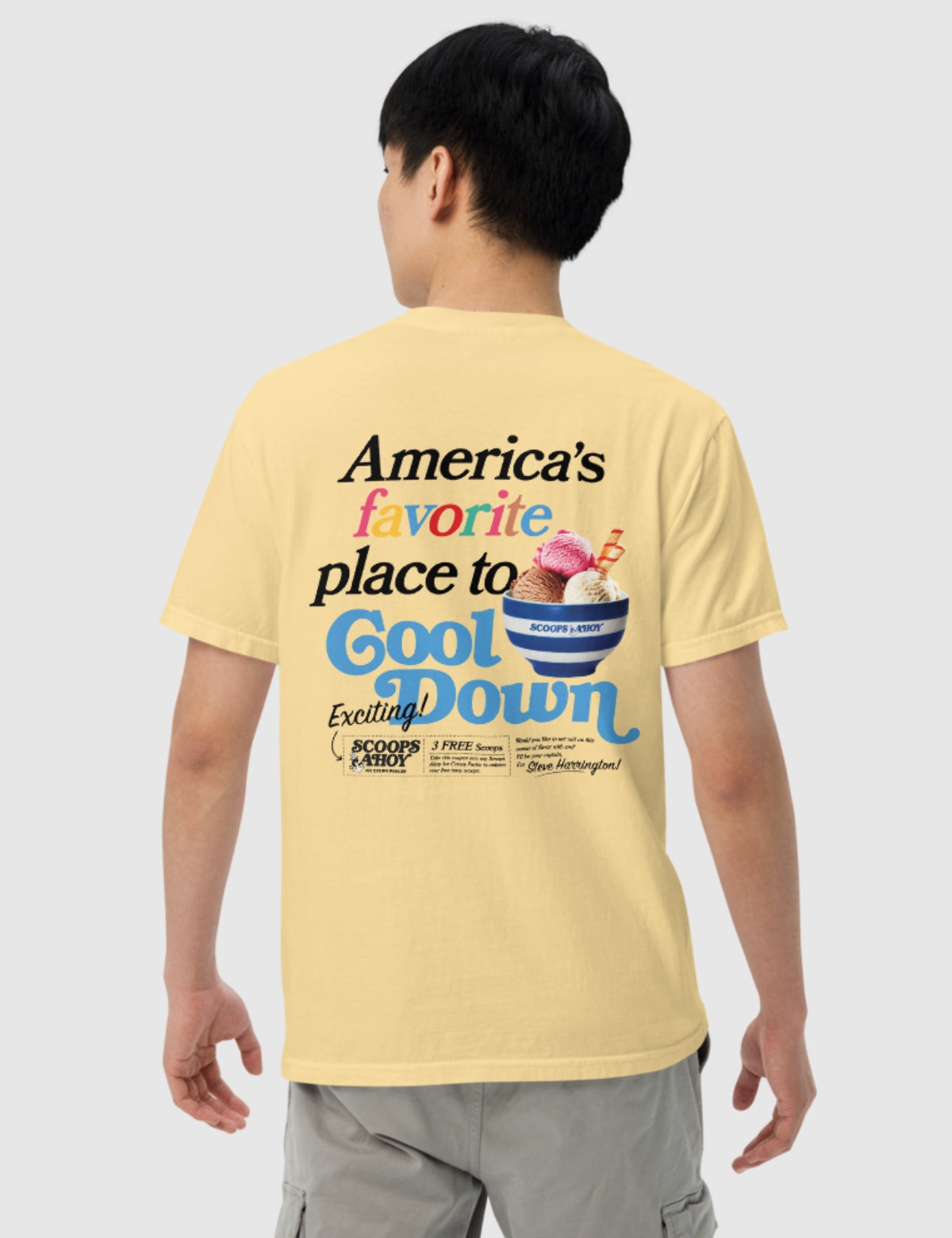 Scoops Ahoy MenÃ¢â‚¬â„¢s Cool Down T-Shirt [Yellow] Hoodie, Sweatshirt | CiraTrend.com (Image 2)
