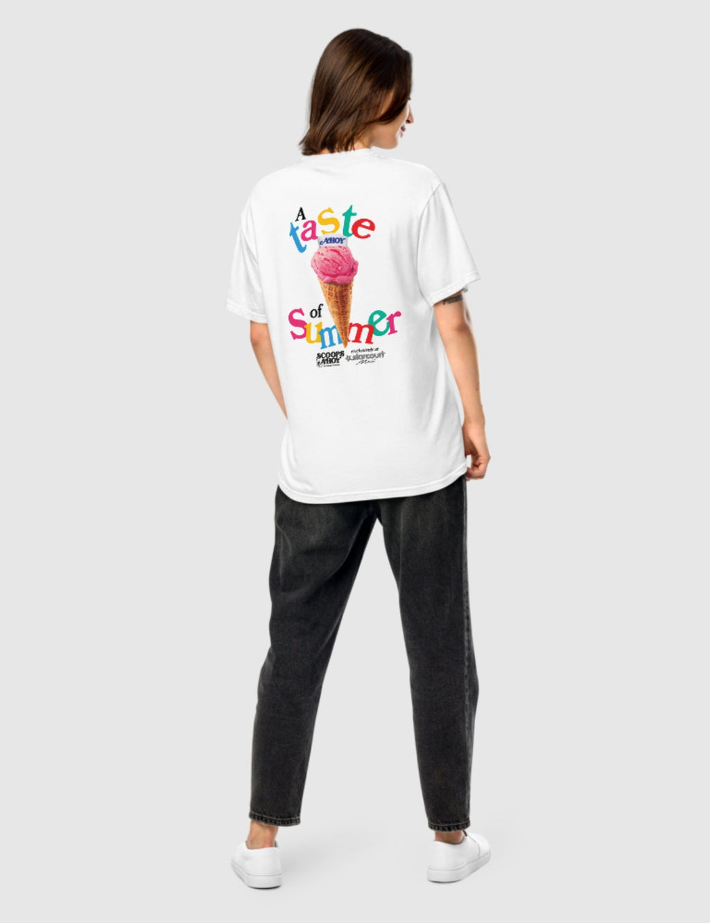Scoops Ahoy MenÃ¢â‚¬â„¢s A Taste of Summer T-Shirt [White] Hoodie, Sweatshirt | CiraTrend.com (Image 2)