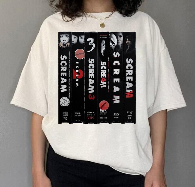 Scream Series VHS Movies Shirt. Horror movie franchise modern movies in vintage style. Top Womenswear Underwear Lady...
