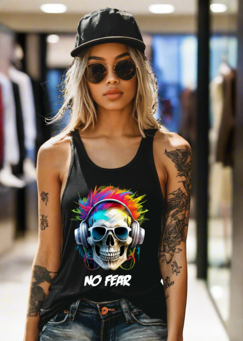 "Exclusive Skull 'No Fear' Art T-Shirt - Unisex Design | Grooveman Music TM" Hoodie, Sweatshirt | CiraTrend.com (Image 1)