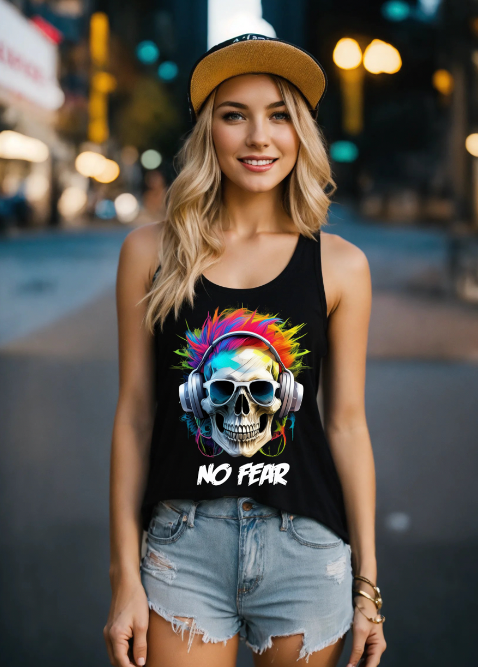 "Exclusive Skull 'No Fear' Art T-Shirt - Unisex Design | Grooveman Music TM" Hoodie, Sweatshirt | CiraTrend.com (Image 4)