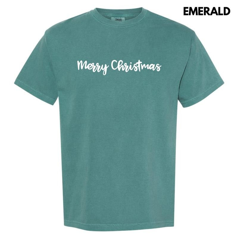 Script Merry Christmas Comfort Colors T-Shirt 'NLB' Hoodie, Sweatshirt | CiraTrend.com