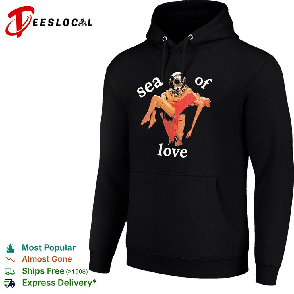 Sea of Love Deep Sea Diver Holding shirt