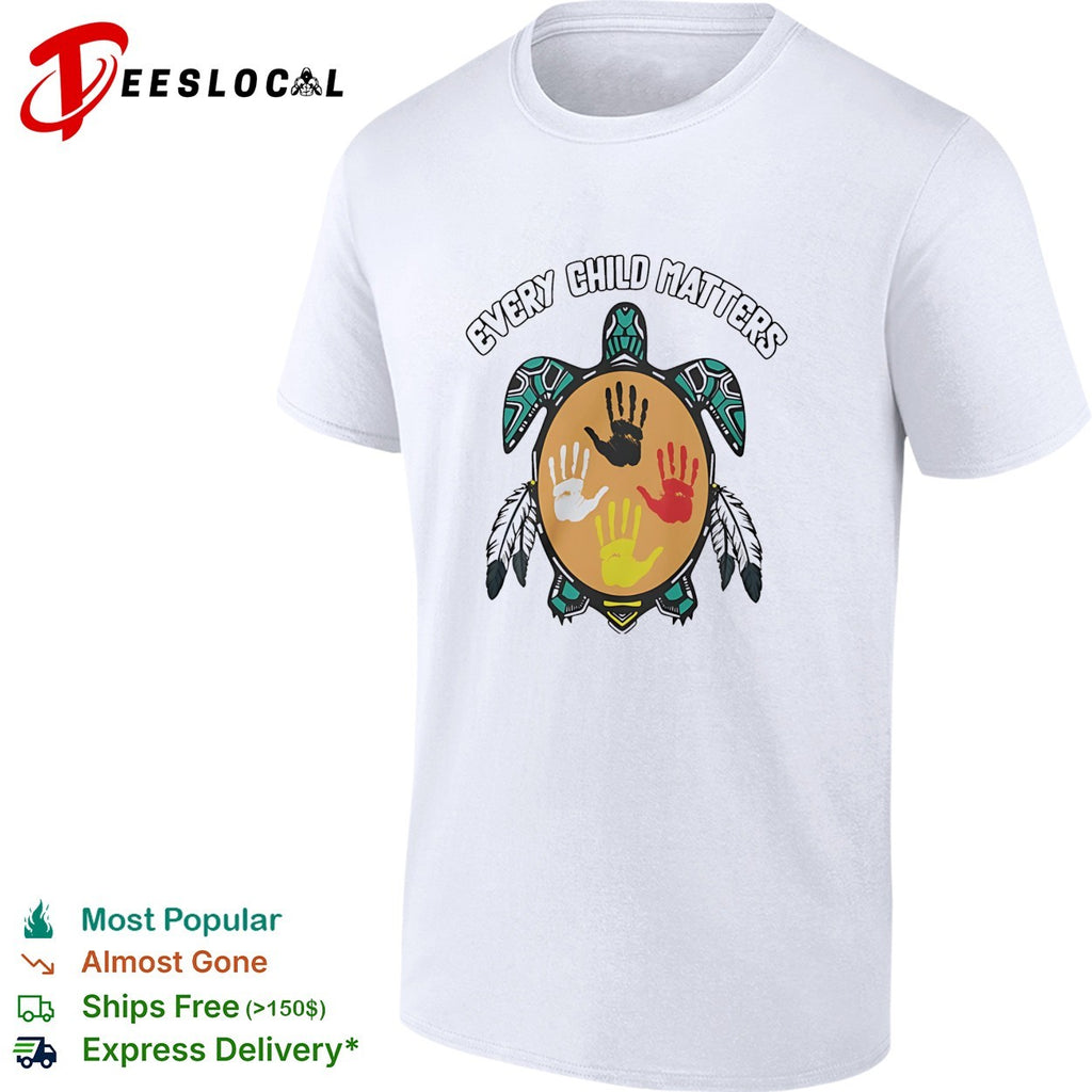 Sea turtle every child matters handprints shirt