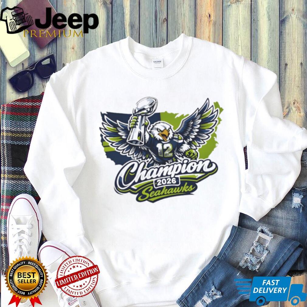 Seahawks 2026 Champions Trophy Eagle Sports Fan T Shirt