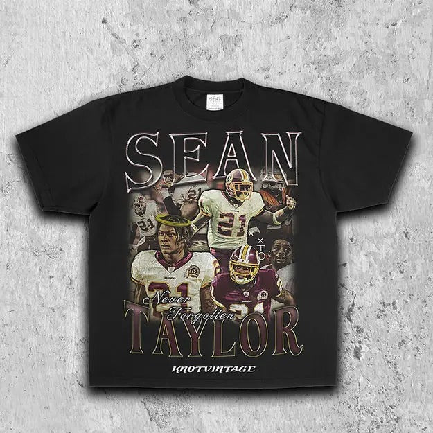 Sean Taylor Tee | Vintage Tee | Men's Graphic T-Shirt | Gift For Fan Hoodie, Sweatshirt | CiraTrend.com