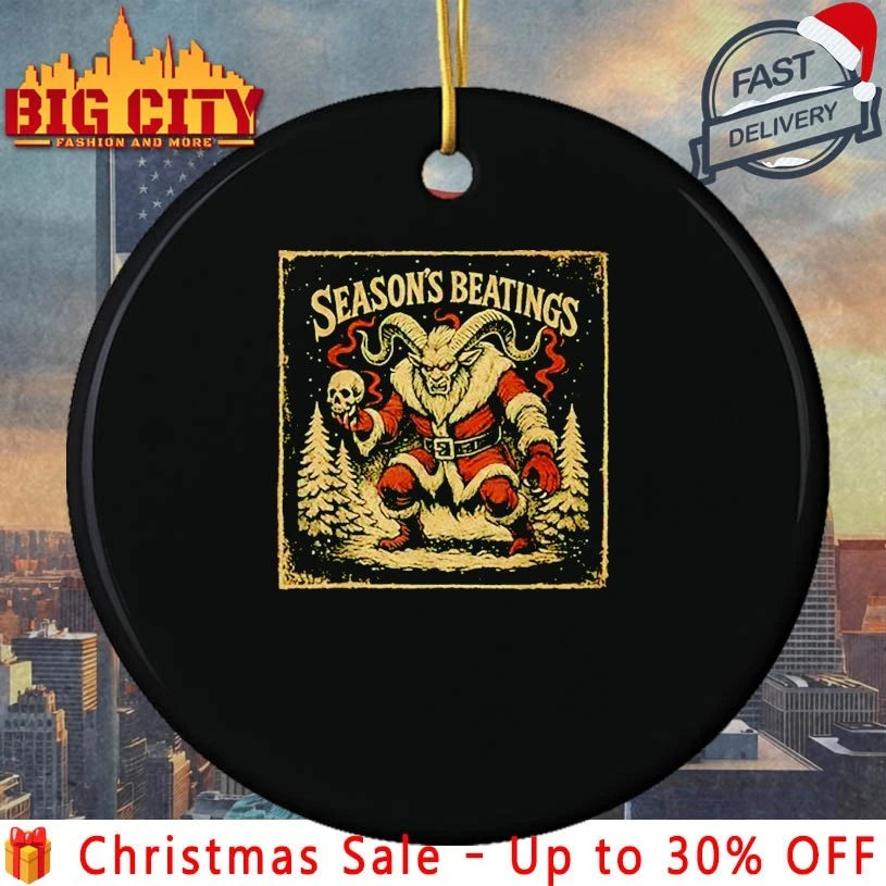 Season’s Beatings Krampus Santa Gothic Holiday vintage shirt