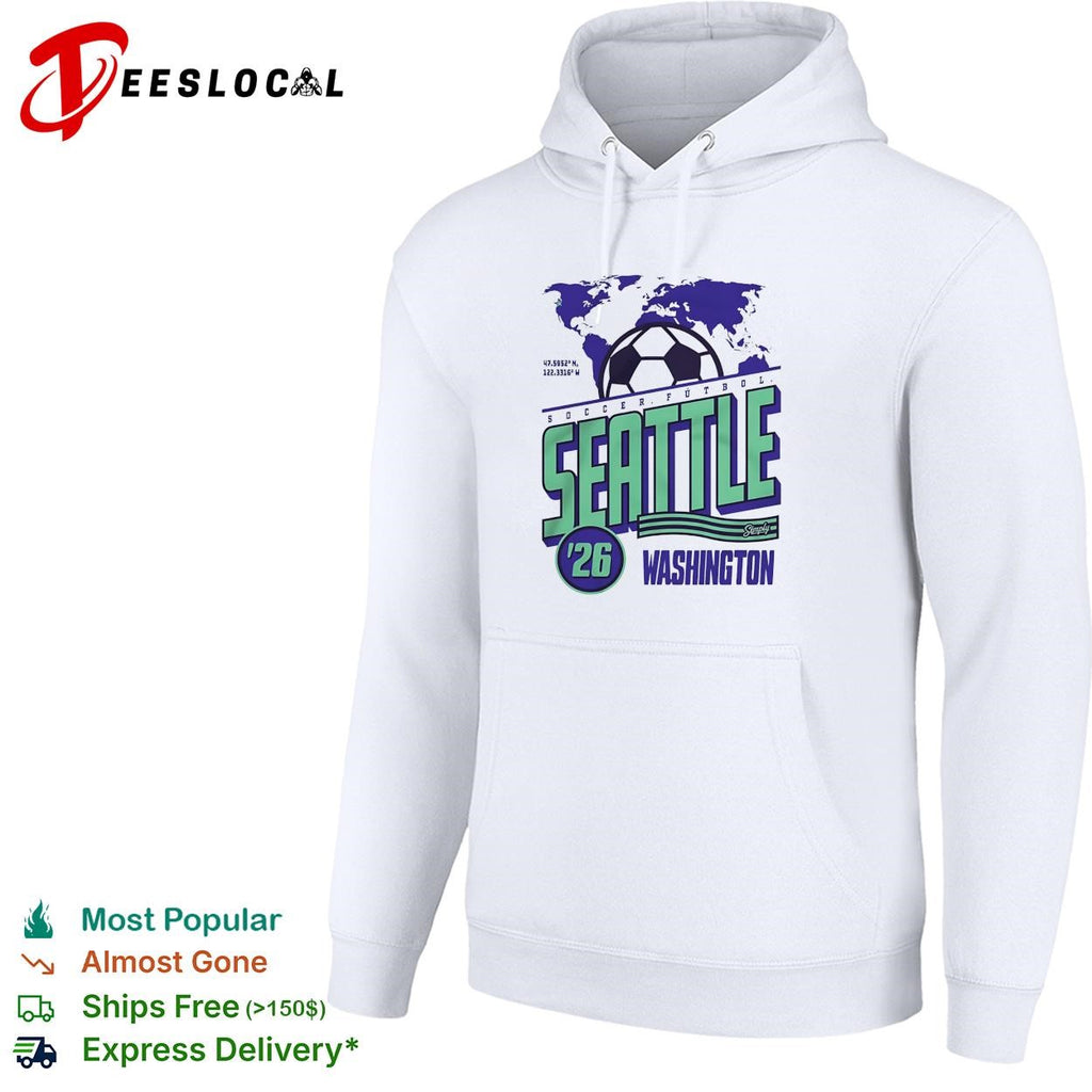 Seattle 2026 Washington world map soccer shirt