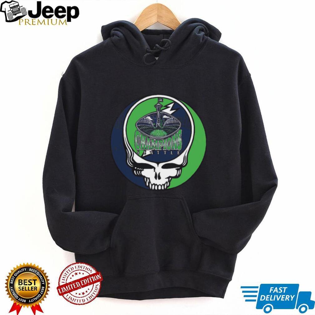 Seattle Champions Space Needle Skull Graphic Tee Sport Fan Streetwear