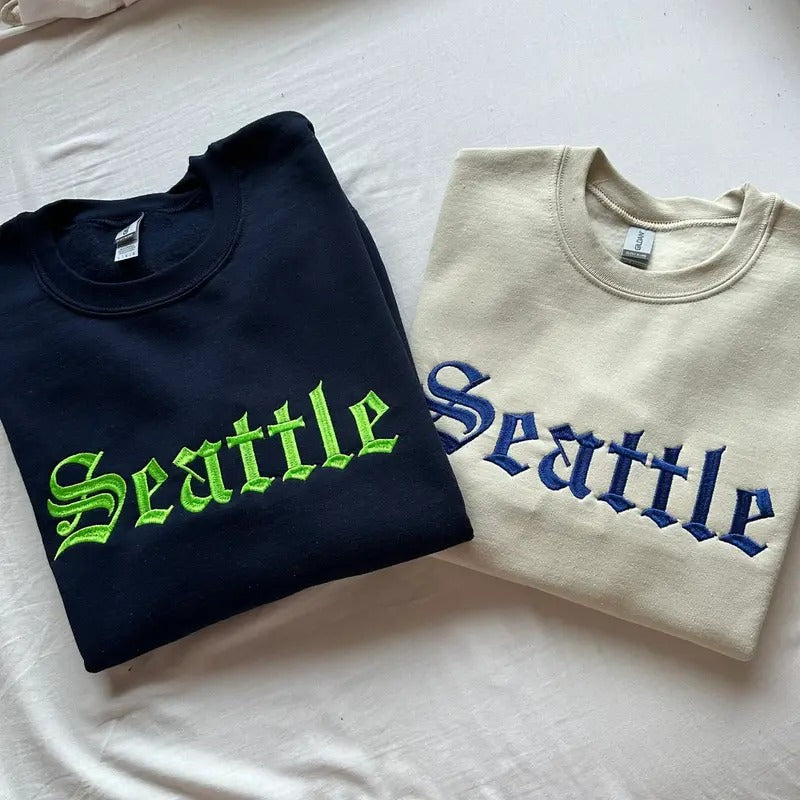 Seattle Embroidered Sweatshirt, Gift From Seattle T-Shirts, Hoodie | CiraTrend.com