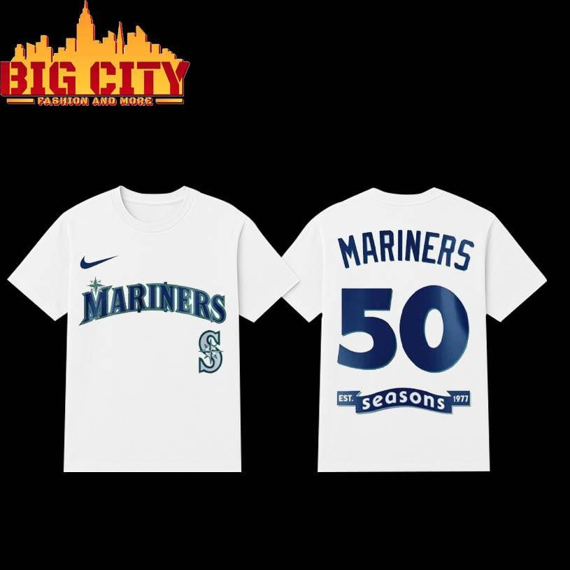 Seattle Mariners 50 Seasons Weekend 2026 Celebrate Two Sided Shirt