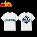 Seattle Mariners 50th Season Celebration 2026 Personalized Baseball Two Sided Shirt