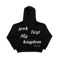 Seek First His Kingdom Graphic Hoodie vintage  shirts Cotton Menswear Sweatshirt | CiraTrend.com