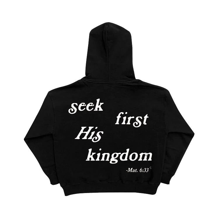 Seek First His Kingdom Graphic Hoodie vintage  shirts Cotton Menswear Sweatshirt | CiraTrend.com