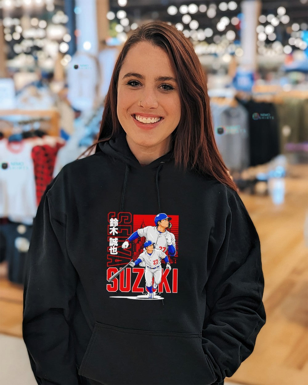 Seiya Suzuki Chicago Cubs anime city skyline shirt