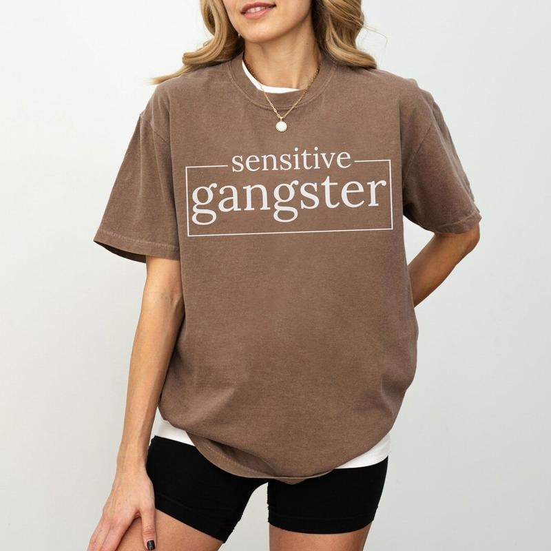 Sensitive Gangster Tee, Sensitive Gangster T-Shirt, Womenswear Tops Summer Crewneck Hoodie, Sweatshirt | CiraTrend.com