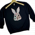 Sequin Bunny Face Gildan Sweatshirt T-Shirts, Hoodie | CiraTrend.com