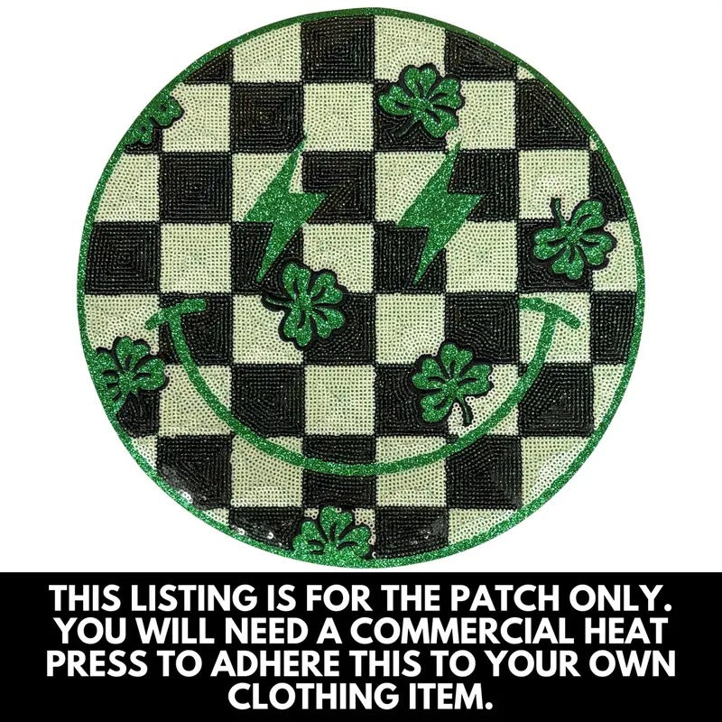 Sequin Shamrock Happy Face Patch - PATCH ONLY T-Shirts, Hoodie, Sweatshirt | CiraTrend.com