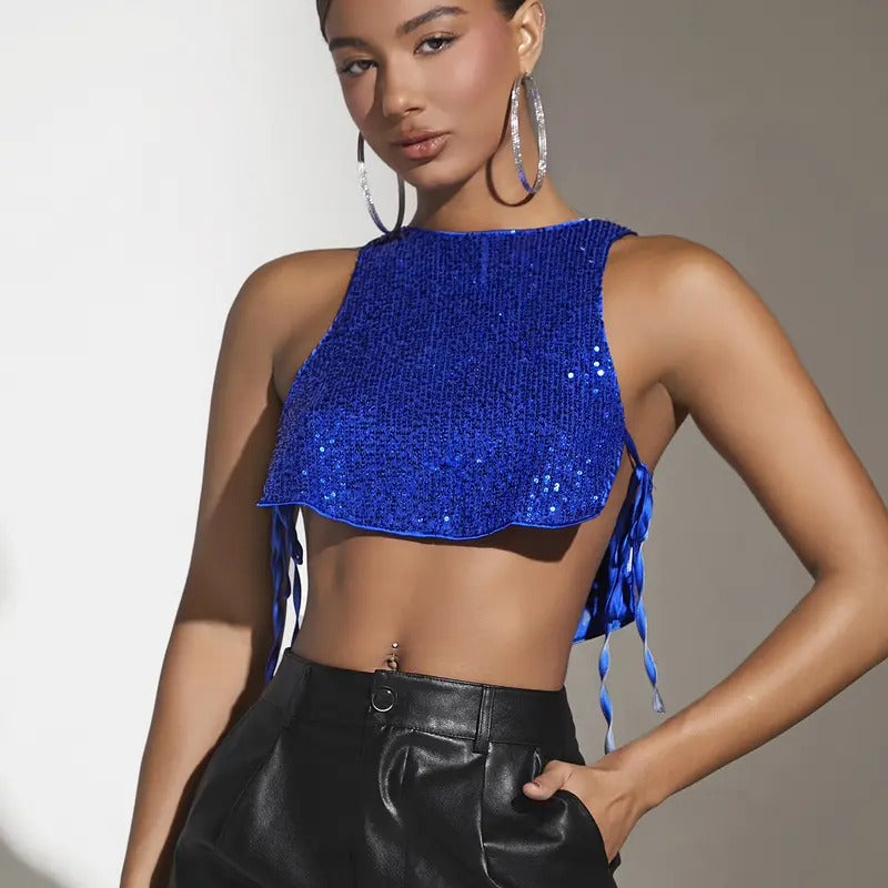 Sequins Party Club Tube Tops Strapless Slit TopY2K T-Shirts, Hoodie, Sweatshirt | CiraTrend.com