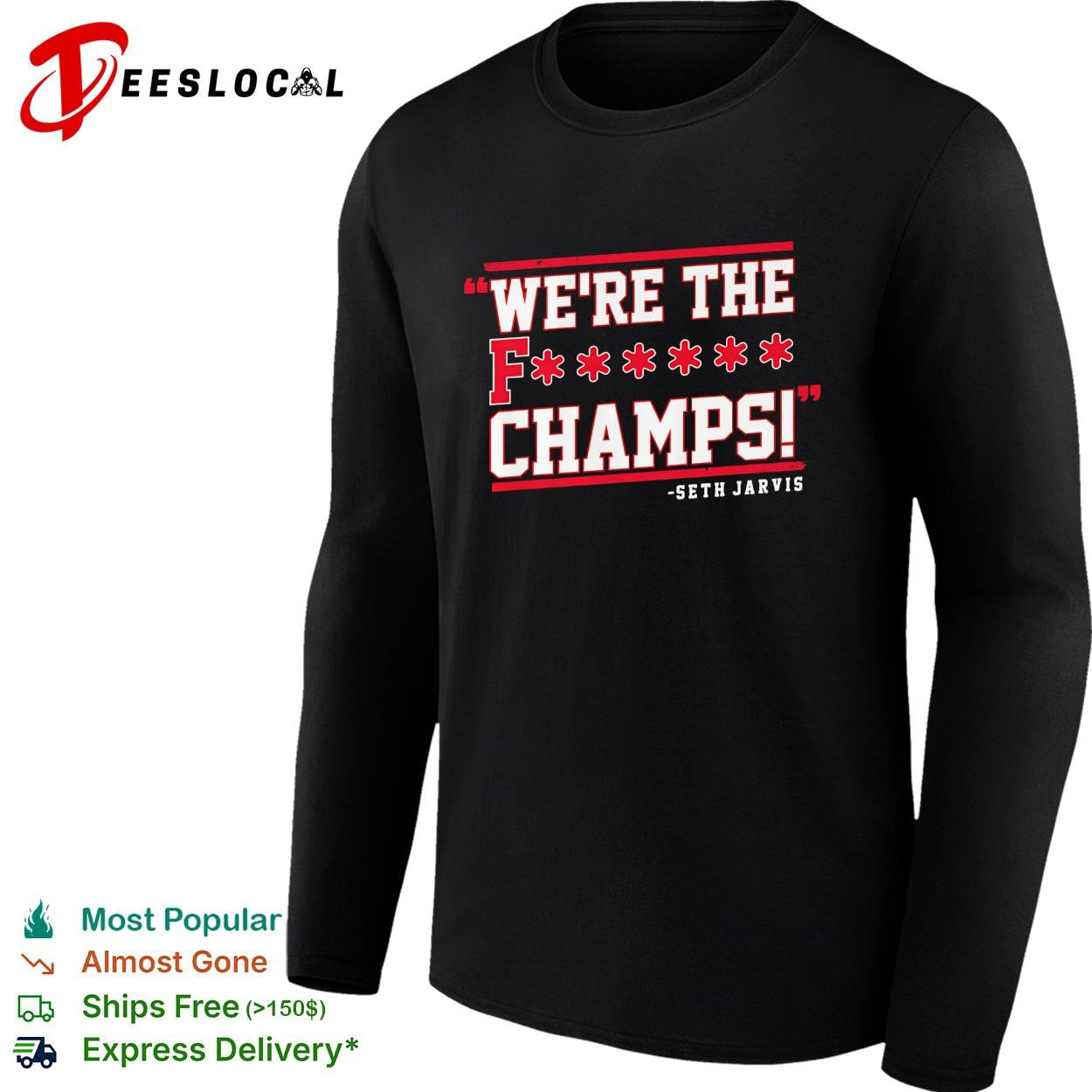 Seth Jarvis Carolina Hurricanes hockey We’re The FChamps shirt