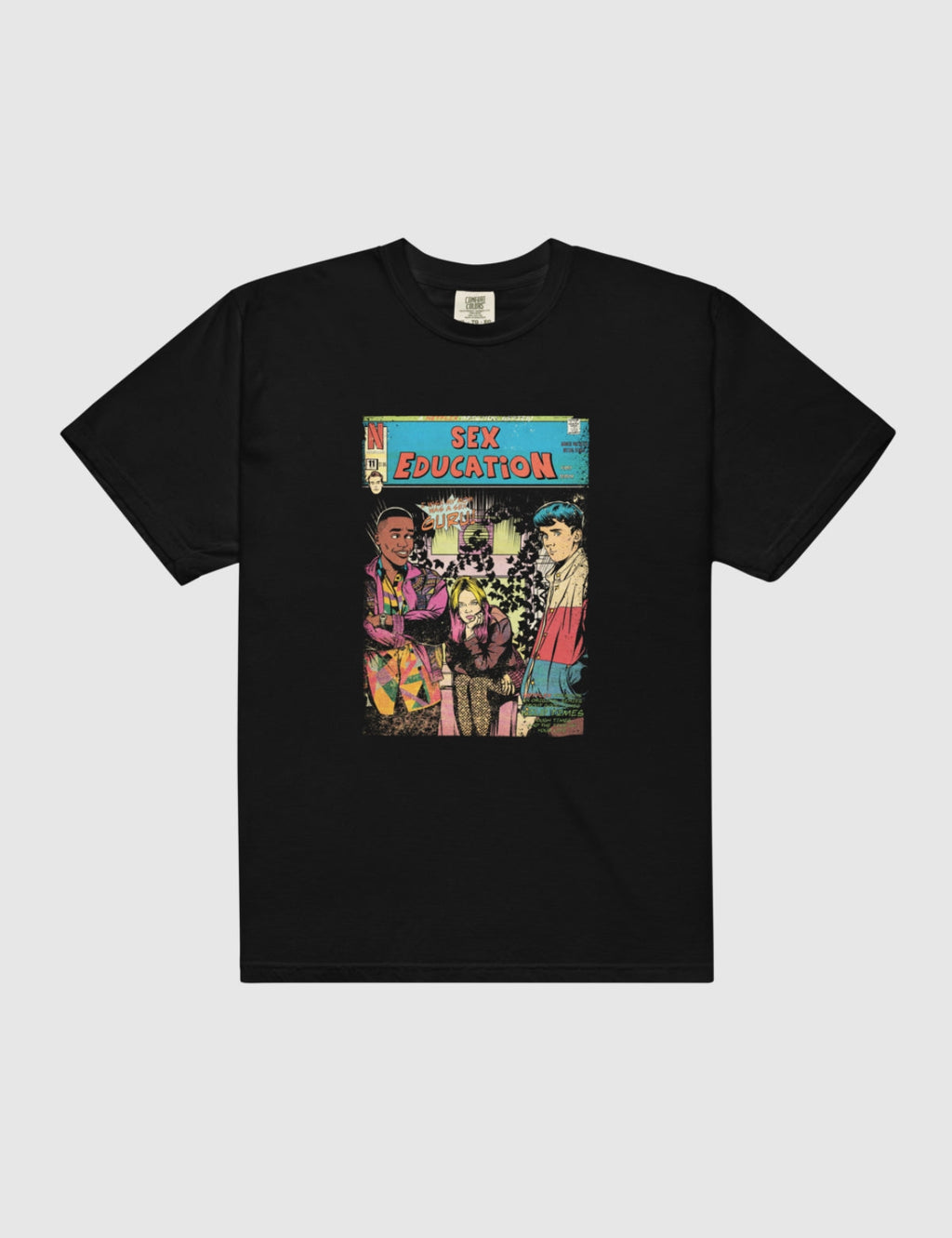 Sex Education Blue Comic Unisex Heavyweight T-Shirt [Black] Hoodie, Sweatshirt | CiraTrend.com (Image 1)