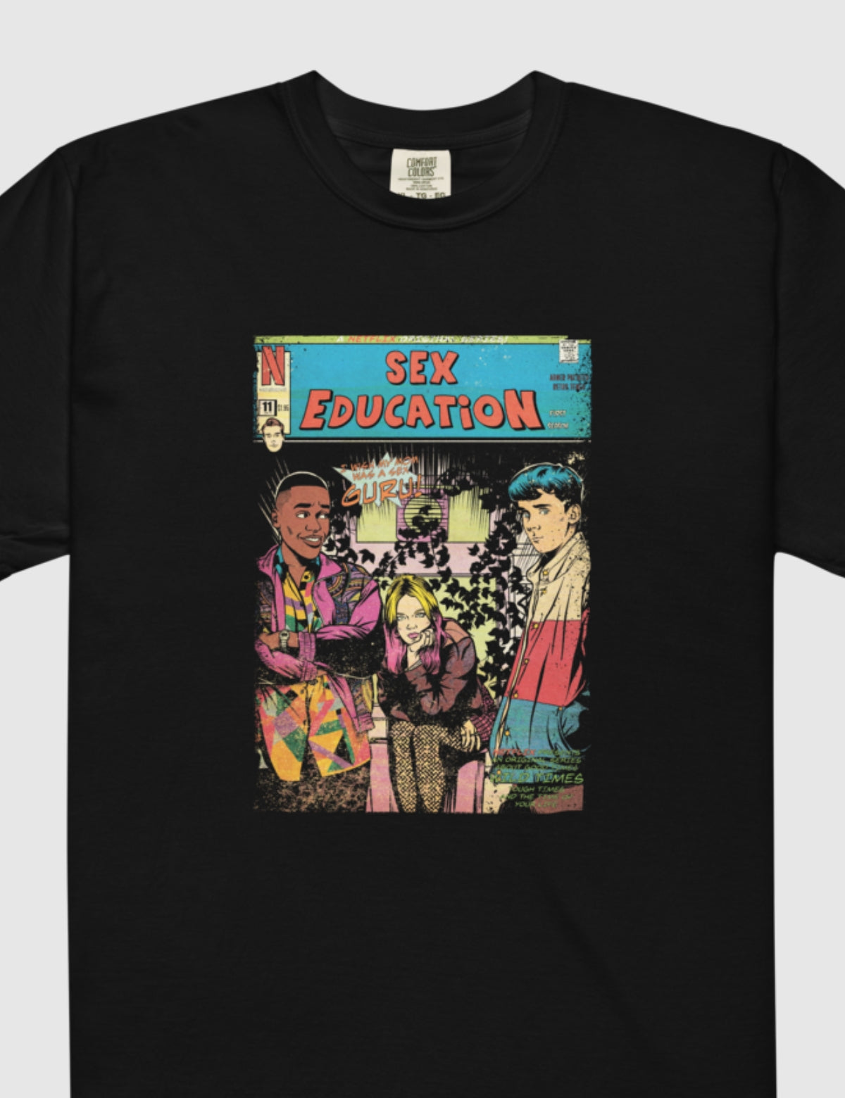 Sex Education Blue Comic Unisex Heavyweight T-Shirt [Black] Hoodie, Sweatshirt | CiraTrend.com (Image 3)