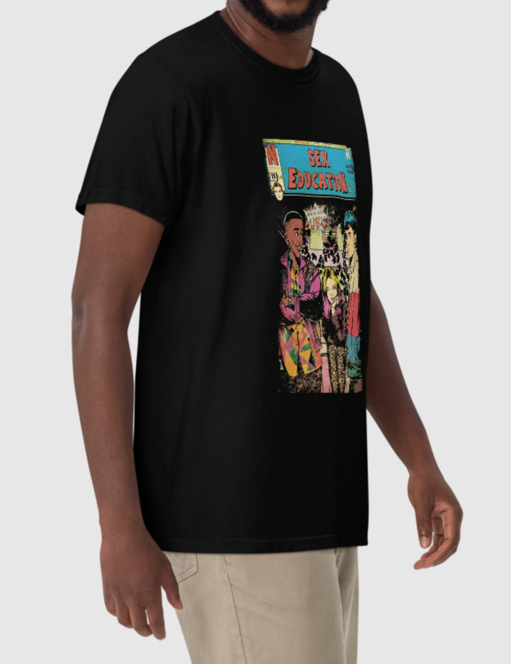 Sex Education Blue Comic Unisex Heavyweight T-Shirt [Black] Hoodie, Sweatshirt | CiraTrend.com (Image 2)