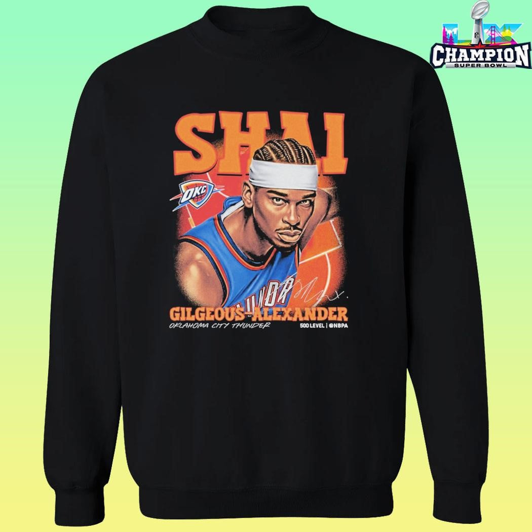 Shai Gilgeous-alexander Oklahoma City Thunder Airbrush Shirt