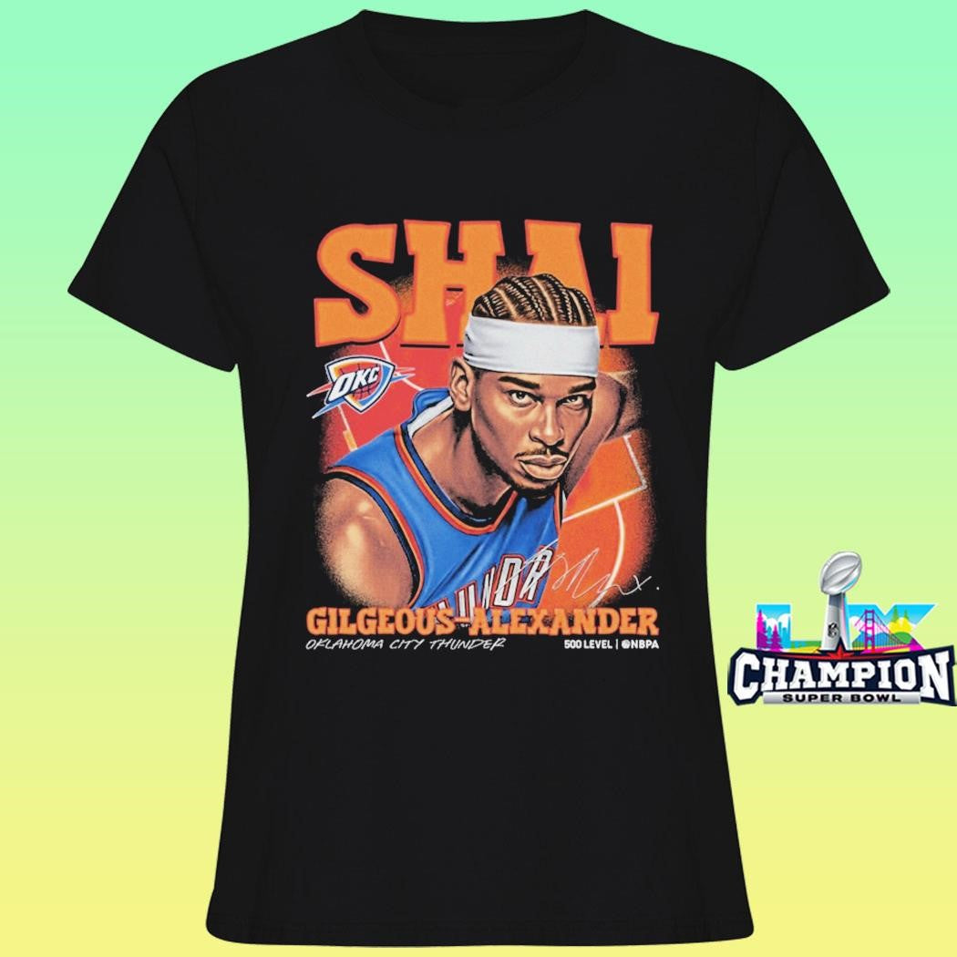 Shai Gilgeous-alexander Oklahoma City Thunder Airbrush Shirt