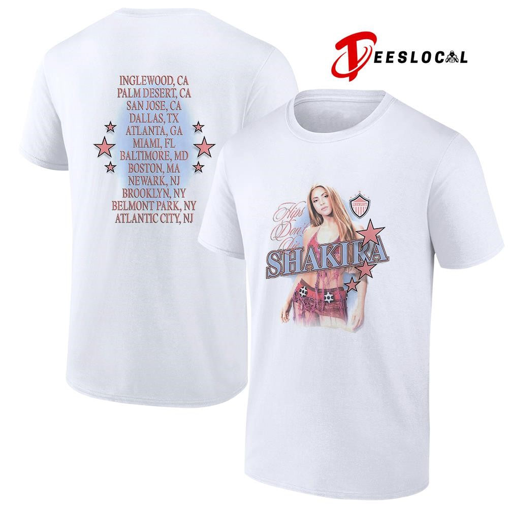 Shakira hips don’t lie cities graphic shirt